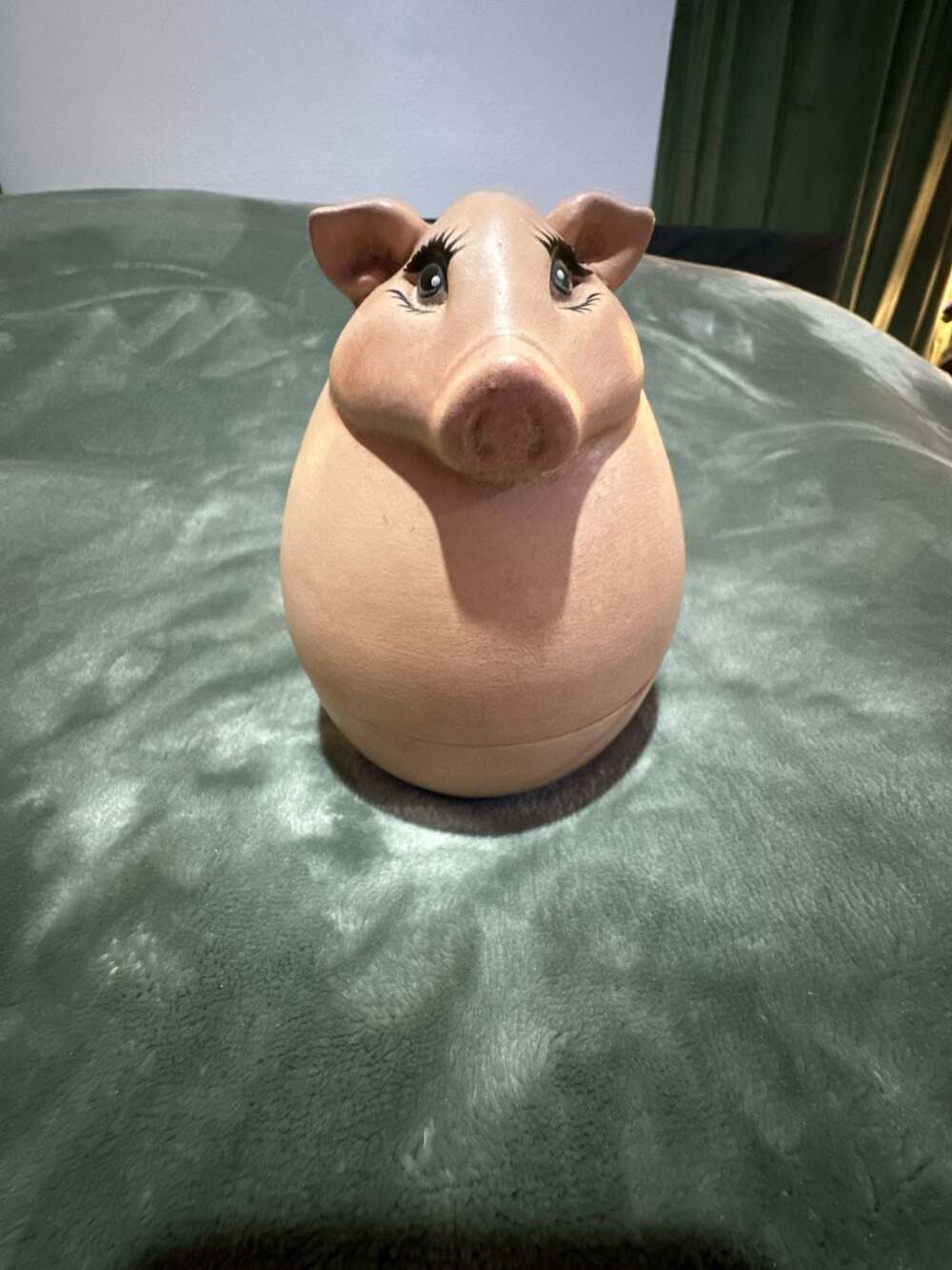 Ceramic Pig Nesting Dolls Set of Four Terracotta Figurines/ Matryoshka set of 4